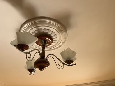 выключатель с регулятором яркости: Çılçıraq, 3 lampa, Şüşə