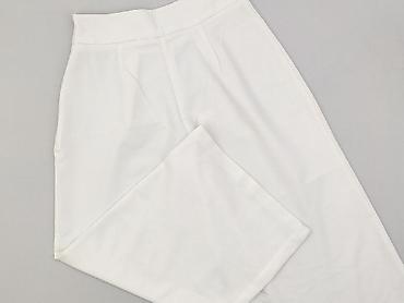 white flare jeans: Spodnie materiałowe damskie, rozmiar S — 1