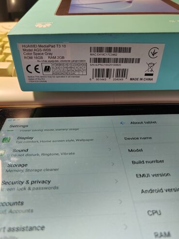 punjači za laptopove: Huawei MediaPad T3 veličine 10 inca, od 2gb/16gb, procesor quad core