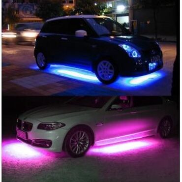 светодиодные ленты для авто: Подсветка днища автомобиля RGB, Bluetooth, 16 цветов, 90-120см