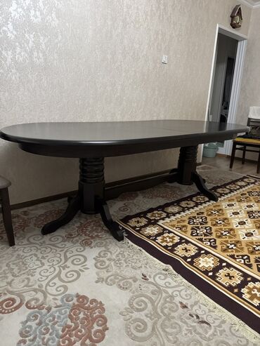 столы для кофейни: Элегантный обеденный стол овальной формы. - Цвет: темно‑коричневый