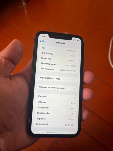 Apple iPhone: IPhone 11, 64 GB, Qara, Face ID