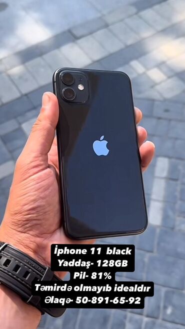 Apple iPhone: IPhone 11, 128 GB, Black Titanium
