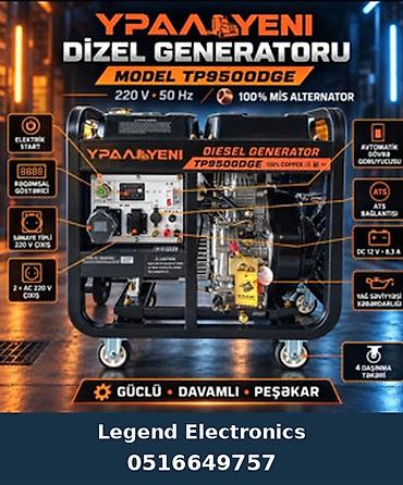 murebbe satisi: Elan başlığı: Dizel generator Урал TP9500DGE, Dizel, 6,5 kVt, 220 V — 1
