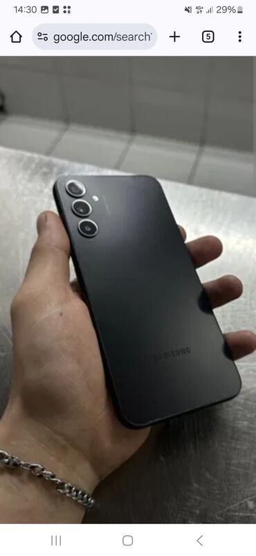 Samsung: Samsung Galaxy A34 5G, Б/у, 128 ГБ, цвет - Черный, 2 SIM