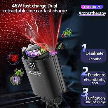 diffuzor: Avtomobil üçün USB şarj cihazı və aroma diffuzoru Çatdırılma Və — 2