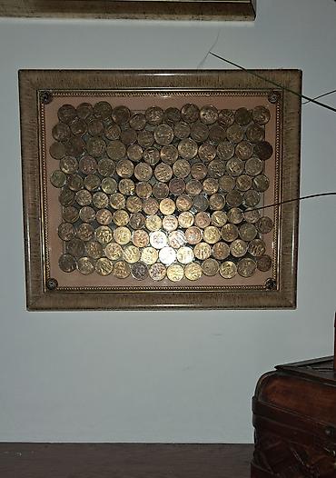 home decor ruma: Unikatna zidna slika od kovanica – ručna izrada - Materijal — 1