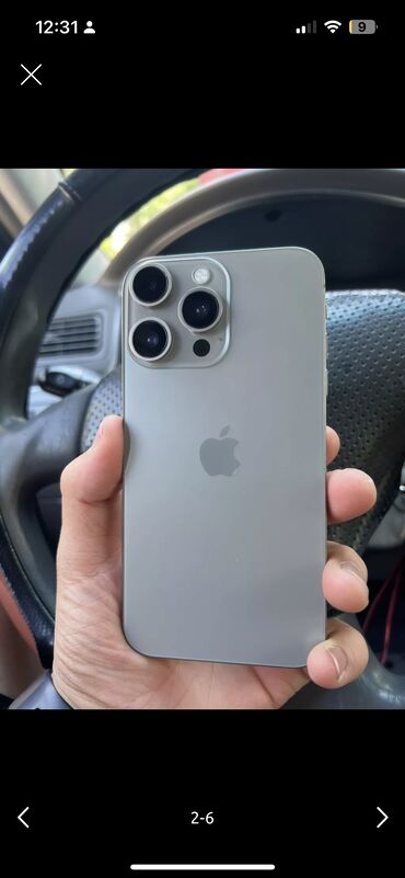 Apple iPhone: IPhone 15 Pro, Новый, 512 ГБ, Серебристый, Наушники, Зарядное устройство, Защитное стекло, В рассрочку, 98 %