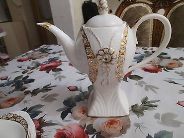 bıcaq desti: Çay dəsti, rəng - Ağ, Farfor — 8