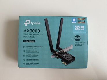 modem tp link qiymeti: TP-Link Archer TX55E AX3000 – Wi‑Fi 6 və Bluetooth 5.2 PCIe adapteri