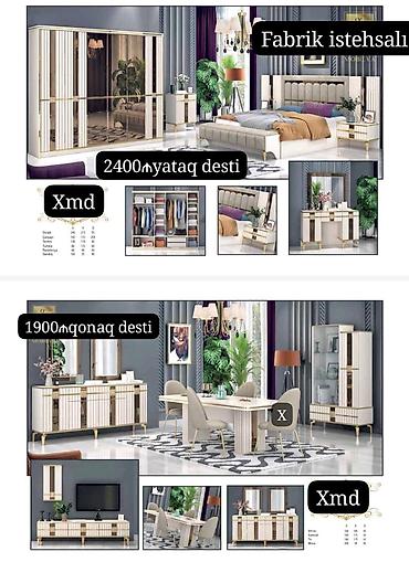 Fabrik istehsalı mebel dəstləri Yataq otağı dəsti – 2400₼ - Boyu