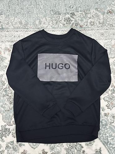 Мужская толстовка, Стандарт, Hugo Boss, Новый, цвет - Черный, Платная доставка