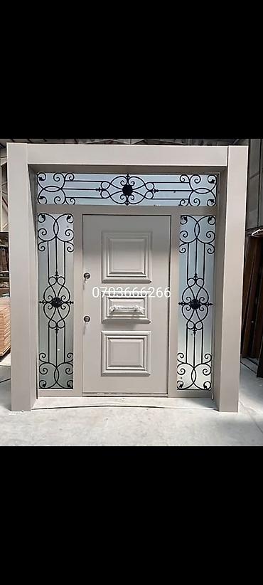 Giriş qapıları: Dekorativ və təhlükəsiz giriş qapıları - Material: qalın metal — 13
