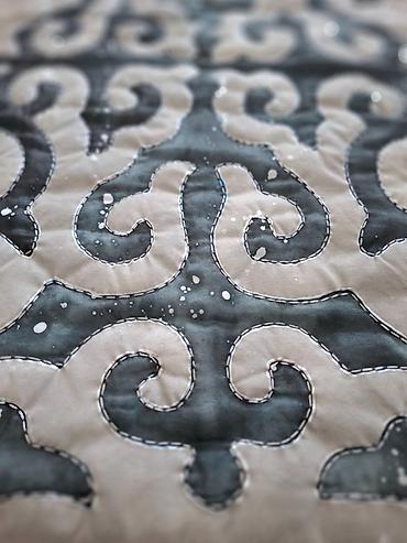 Другой текстиль: Стёганое шелковое панно с традиционным Кыргызским орнаментом — — 2