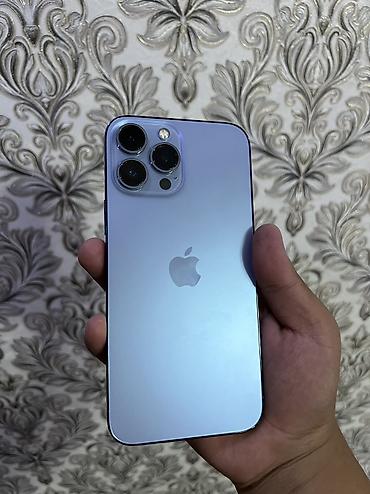 iphone r: IPhone 13 Pro Max, Б/у, 256 ГБ, Sierra Blue, Коробка, 76 % — 2