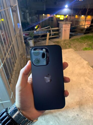 ip telefon: IPhone 14 Pro, 256 GB, Deep Purple, Zəmanət, Face ID, Sənədlərlə