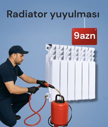 уборка квартиры после квартирантов: Xidmət: Radiator yuyulması - Peşəkar avadanlıqla radiatorların içinin