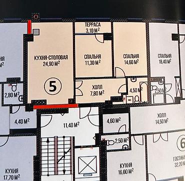 group: 2 комнаты, 67 м², Асанбай мкр Элитка, 3 этаж, ПСО (под самоотделку) — 7