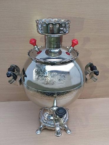 marca 100rsdn: Ruski samovar 5 Luksuzan Star, izuzetno očuvan, stoji u vitrini — 1
