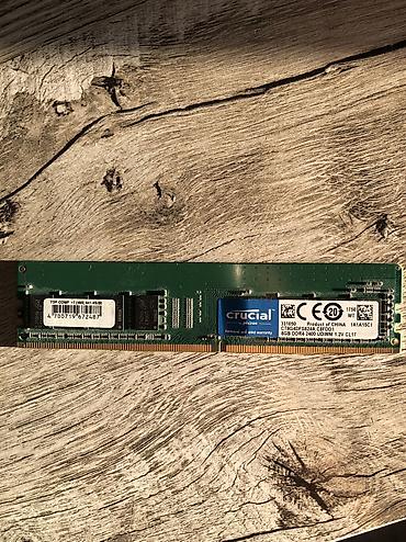 Настольные ПК и комплектующие: Оперативная память (RAM) для ПК, Б/у, Crucial, 8 ГБ, DDR4, 2400 МГц — 1