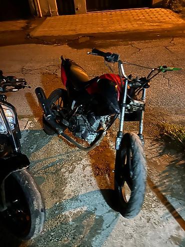 rks moped: Sənədsizdi! Moped/motosiklet – küçə/siti üslublu, qırmızı-qara rəng — 3
