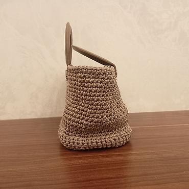 Çantalar: Tok rəngdə əl işi toxunma qadın çantası. - Material: qalın, möhkəm — 1