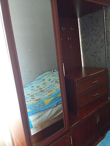 boru: İşlənmiş, 3 qapılı, Güzgülü, Qəhvəyi, Taxta, Açılan, Düz dolab — 1