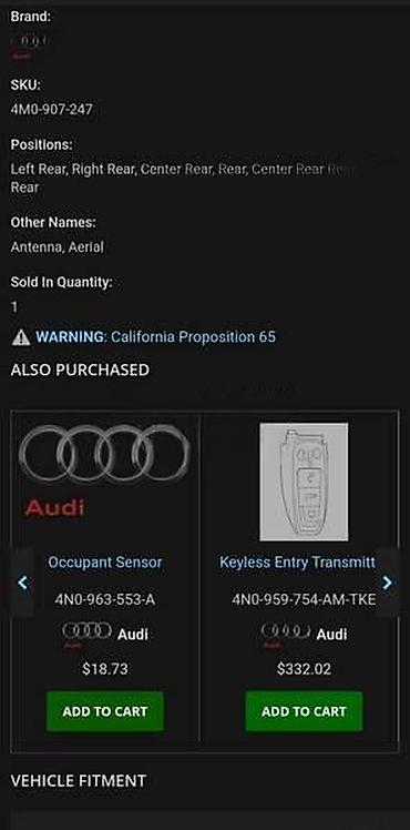 bmc g3 a20: OTKLJUČAVANJA KEYLESS ANTENA ZA AUDI A3, A4, A4 ALLROAD . | Audi — 2