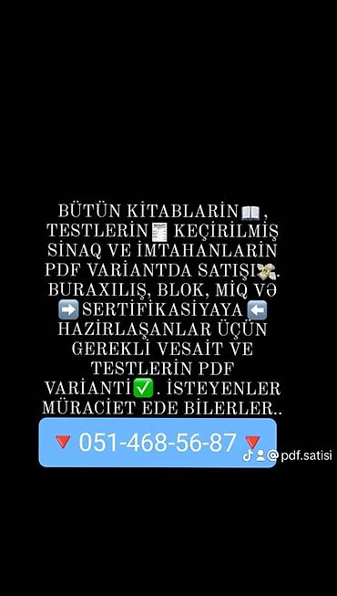 informatika test toplusu 2025: Bütün dərsliklər, mövzular və kitabların PDF formatında 2 Azn — 3