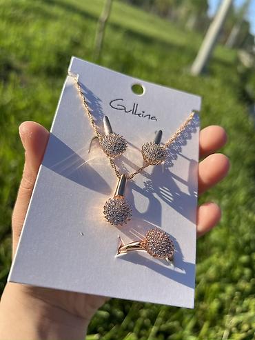 Наборы украшений: Дубайский бижутерия 💍💎 Комплект украшений Gulina в розовом золоте — 6