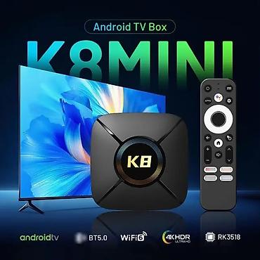 Смарт ТВ приставка Smart TV HK1 RBOX K8 Mini 2/32GB Android 14 с at lalafo.kg Смарт ТВ приставка Smart TV HK1 RBOX K8 Mini 2/32GB Android 14 с
