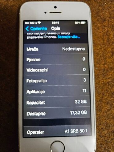 Apple iPhone: Apple iPhone iPhone SE, 32 GB, Matte Silver, Otisak prsta — 8