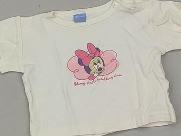białe koszule dziewczęce: T-shirt, Disney, 3-6 months, condition - Good