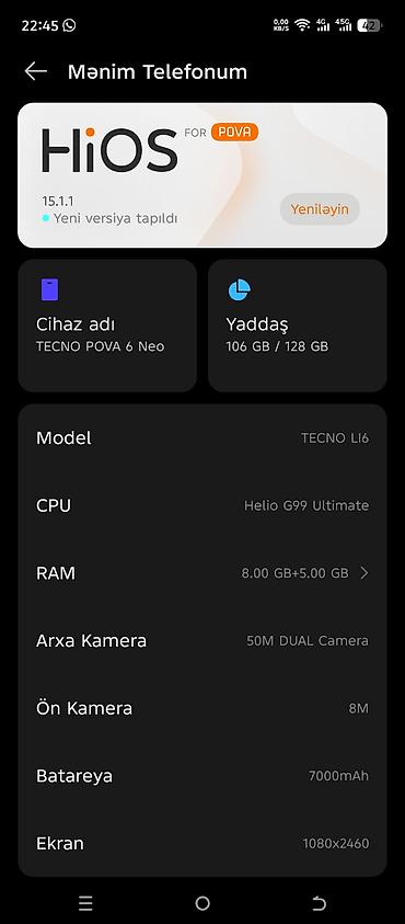 телефон fly fs521 power plus 1: Tecno pova 6neo 128Yaddas 8Ram cox seliqeli ve ideal telefondu yeni di — 10