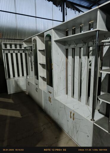 Гарнитуры для прихожей: Гарнитур для прихожей, Новый, Шкаф, Вешалка, Трюмо, ДСП, Бесплатная доставка, цвет - Белый — 8