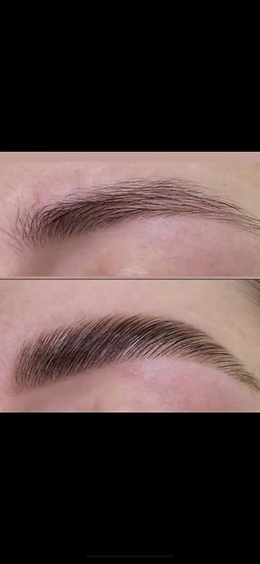 tük effekti qaş: Xidmət: Kirpik laminasiyası və qaş laminasiyası (brow lift) Təsviri — 2