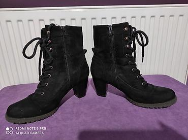 jordan helanke: Crne cizmice velicina 39, duzina gazista 25, visina stikle 6 cm — 5