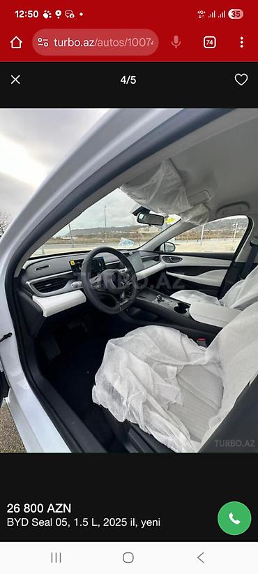 byd satisi: BYD Seal 05: 1.5 l | 2025 il Sedan — 2