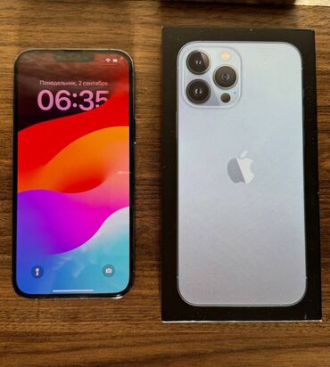 iphone xs max yeni: IPhone 13 Pro Max, 128 GB, Sierra Blue