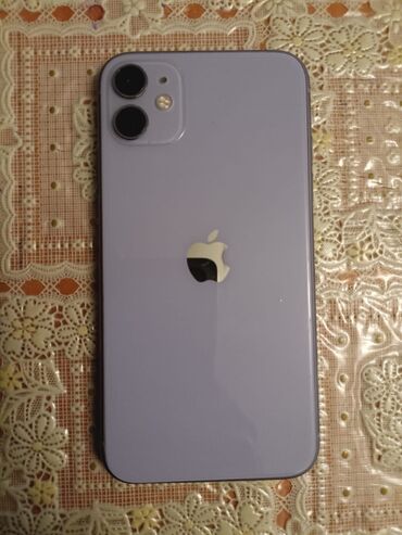 Apple iPhone: IPhone 11, 64 GB, Qırıq, Simsiz şarj, Face ID