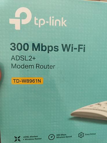 cin internet paketi: Wi Fi Tp-link TD-W8961N
300 mbps
tam işlək vəziyyətdə.
Gəncə şəhəri — 4