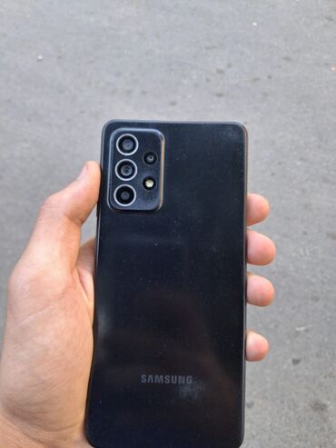 стационарный телефон: Samsung Galaxy A52, 256 ГБ, цвет - Черный, Отпечаток пальца, Face ID