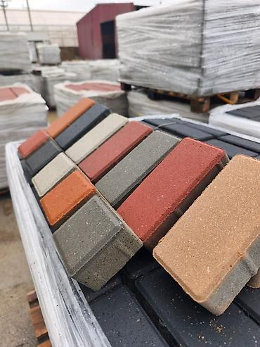 Kərpiclər: Vibropress daş səki plitələri Məhsul: Beton vibropress səki plitələri — 34