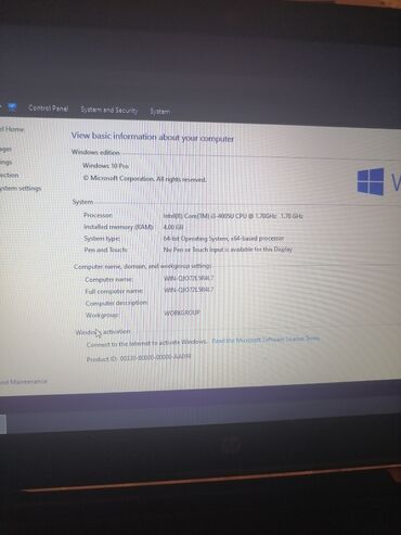 hard disk toshiba 1tb: HP noutbuk Texniki göstəricilər: - Prosessor: Intel Core i3-4005U