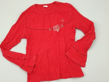 czerwona bluzka na swieta: Sweterek, 9 lat, 122-128 cm, stan - Dobry