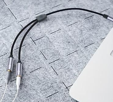 hdmi kabeli: Premium keyfiyyətdə 3.5 mm Aux Audio Y Splitter (Qulaqlıq Çoxaldıcı — 1