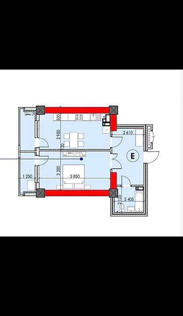 turpan: 1 комната, 60 м², Южная Магистраль Элитка, 13 этаж, ПСО (под самоотделку) — 4