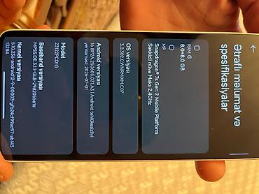 pubg telefonu: Poco X6, 256 GB, rəng - Ağ, Barmaq izi, Face ID — 2