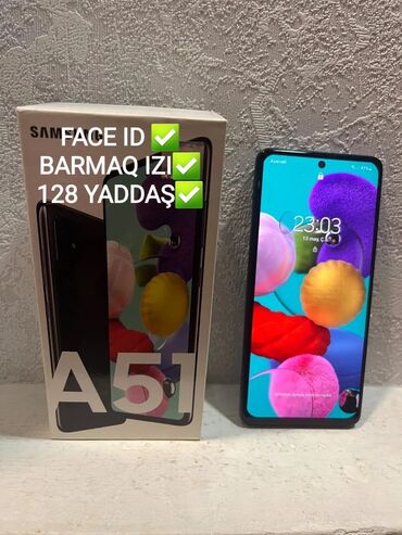 ilkin ödənişsiz telefon krediti: Samsung Galaxy A51, 128 GB, rəng - Qara, Sensor, Barmaq izi, Simsiz şarj
