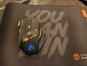 Noutbuklar üçün örtük və çantalar: Oyunçular üçün mouse və mousepad seti - Gaming mouse: 7 düyməli